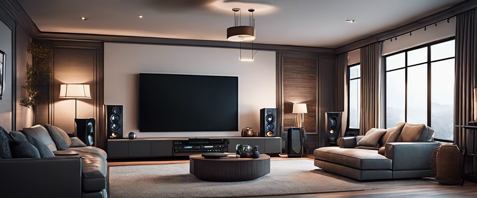 Diagram of smart home integration in home theater